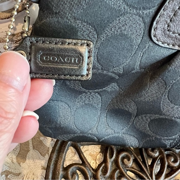 Coach Stunning Teal and Silver Clutch - EUC - Picture 3 of 7